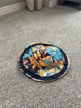 Gymboree Multicolor Floral Patchwork Ruffle Brim Bucket Hat